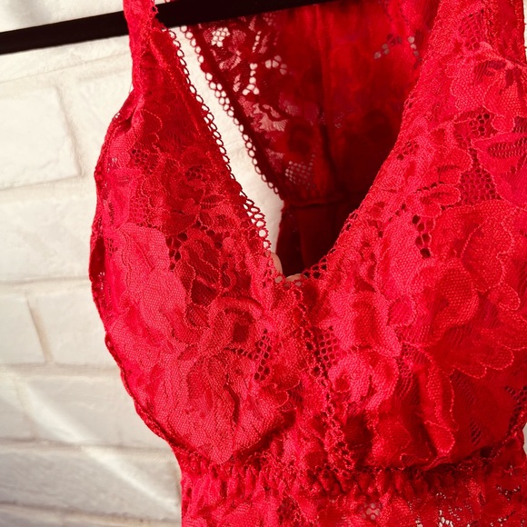 NWT Soma Embraceable Signature Lace Pull On Bralette M Medium Raphael Red #0378 - Picture 5 of 10